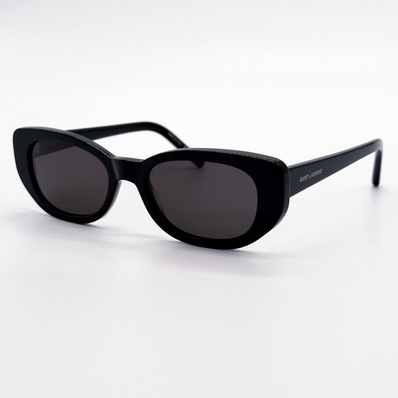 NEW SAINT LAURENT SL316 BETTY 001 SUNGLASSES WOMEN BLACK EYEWEAR - Picture 1 of 9
